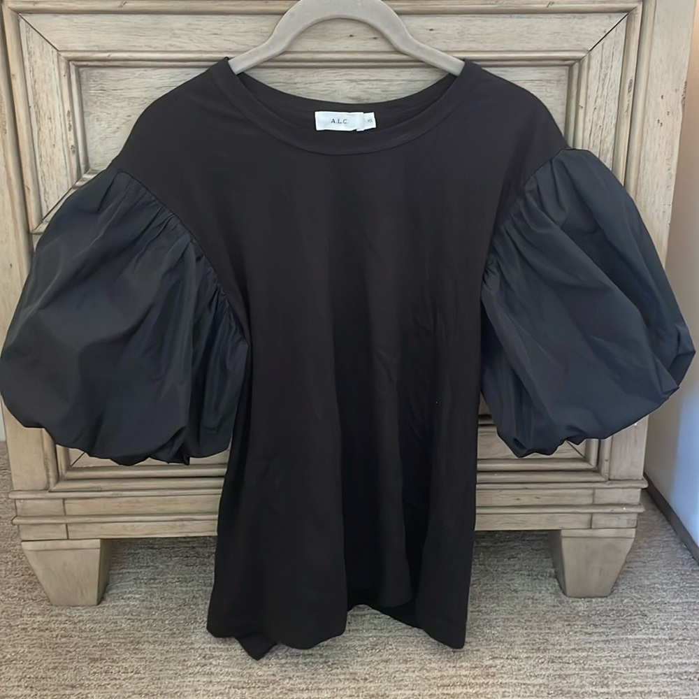 A.L.C. Crew Neck Puff Sleeve Tee